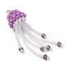 Glass Seed Beaded Jellyfish Pendants PALLOY-MZ00660-03-3