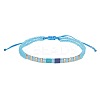 Bohemian Style Glass Seed Bead & Plastic Braided Bead Bracelets QF8968-7-1