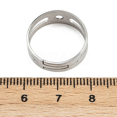 Blank 316L Surgical Stainless Steel  Finger Ring Bands STAS-C125-03P-1