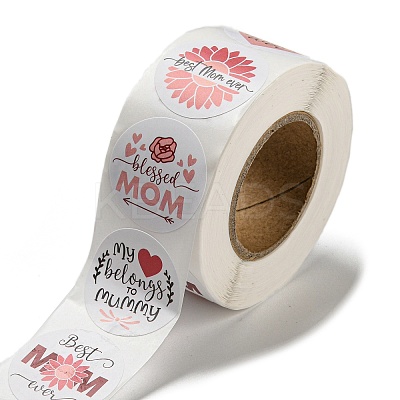 Mother's Day 8 Styles Stickers Roll DIY-H166-02-1