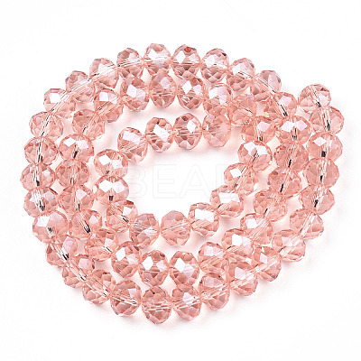 Electroplate Glass Beads Strands EGLA-A034-T8mm-A34-1