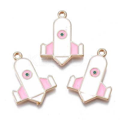 Rack Plating Alloy Enamel Pendants ENAM-S122-71-1