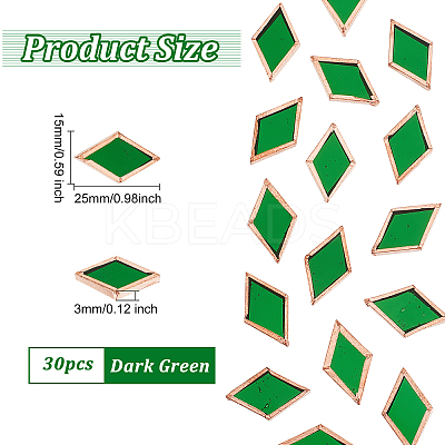 30Pcs Colored Glass Mosaic Tiles DIY-OC0009-43B-1