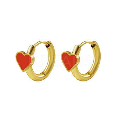 Natural Shell Heart Hoop Earrings AJEW-U002-02G-1
