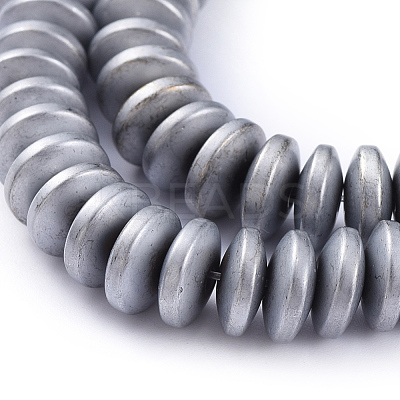 Electroplate Non-magnetic Synthetic Hematite Heishi Beads Strands G-M007-20C-1