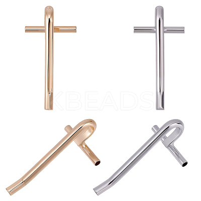 8Pcs 2 Colors Alloy Brooch Convert Pendant Hooks FIND-SC0019-07A-1