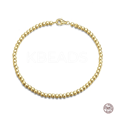 925 Sterling Silver Ball Chain Bracelets BJEW-I314-054A-G-1