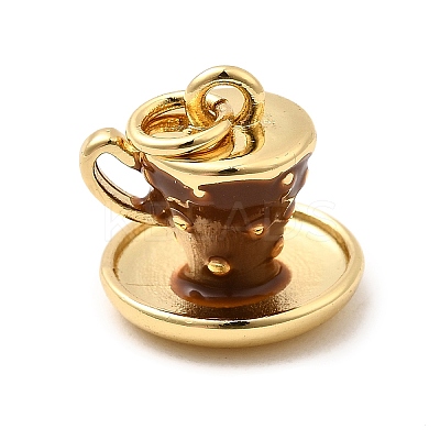 Brass Enamel Charms KK-A268-11G-01-1