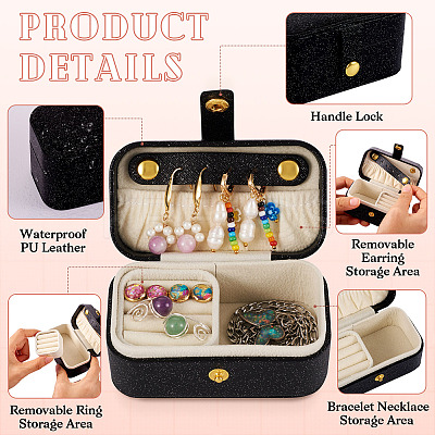 1Pc PU Imitation Leather Jewelry Box LBOX-TA0001-01C-1