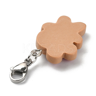 Christmas Theme Resin Pendant Decoration HJEW-JM01133-1