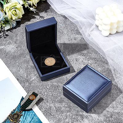 Rectangel PU Imitation Leather Coin Storage Boxes CON-WH0086-102B-02-1