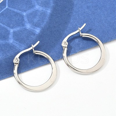 Tarnish Resistant 304 Stainless Steel Hoop Earrings EJEW-F105-23P-1