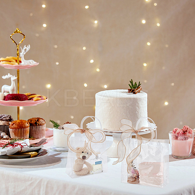 Valentine's Day 50Pcs Rectangle Transparent PVC Storage Bags with Handle ABAG-BC0001-56-1