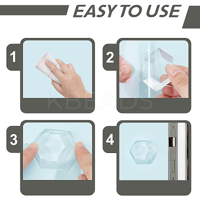 1 Set 6Pcs Self Adhesive Door Knob Bumpers AJEW-NB0006-18-1