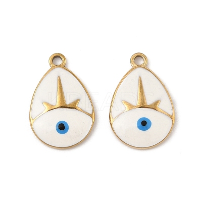 304 Stainless Steel Enamel Pendants STAS-P380-03G-1