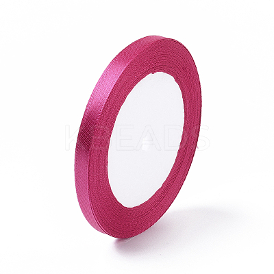 1/4 inch(6mm) Fuchsia Satin Ribbon for Hairbow DIY Party Decoration X-RC6mmY027-1