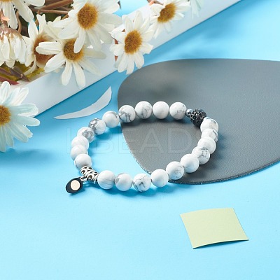 Magnetic Heart Clasps Bracelets Set for Couples Best Friends BJEW-JB06791-1