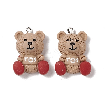 Opaque Resin Pendants RESI-G046-06P-1