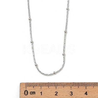 2MM 304 Stainless Steel Satellite Chain Necklaces for Women Men NJEW-F351-02P-1
