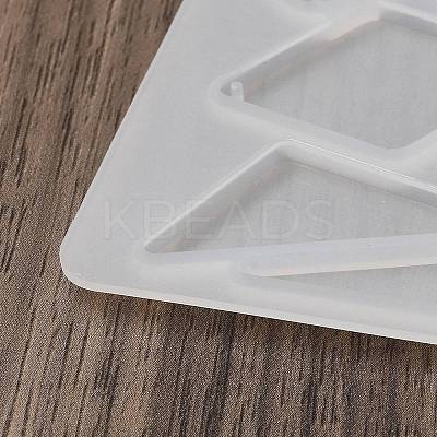 Leaf Heart Rectangle DIY Pendant Silicone Molds DIY-G109-01B-1
