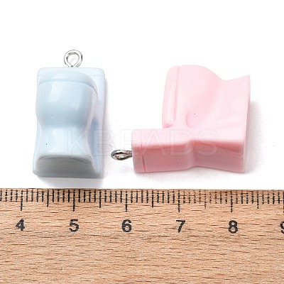 Opaque Resin Pendants FIND-K031-02B-1