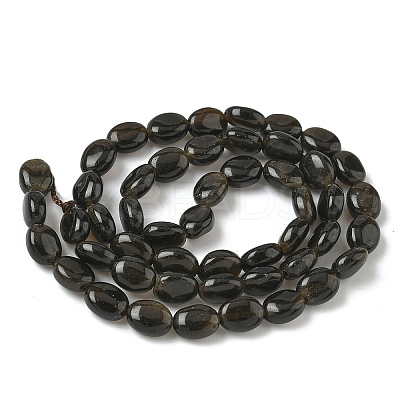 Natural Golden Sheen Obsidian Beads Strands G-Z006-A40-1