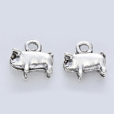 Tibetan Style Alloy Pendants X-TIBE-R316-077AS-RS-1
