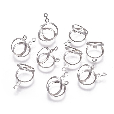 Tarnish Resistant 316 Surgical Stainless Steel Pendant Cabochon Settings STAS-I118-01P-01-1