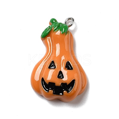 Halloween Opaque Resin Pendants RESI-B011-17-1