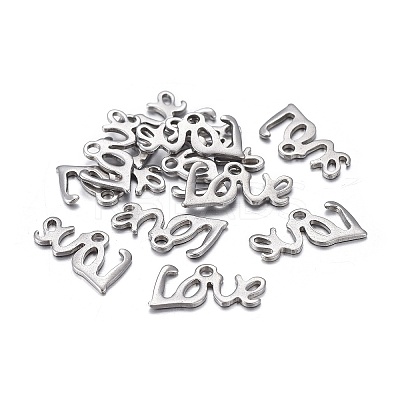 Non-Tarnish Valentine's Day 201 Stainless Steel Charms STAS-F255-015P-1