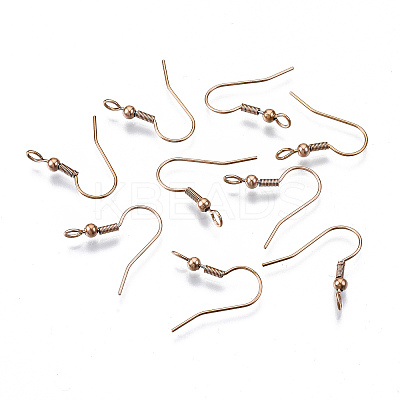 304 Stainless Steel Earring Hooks X-STAS-S111-003RG-1