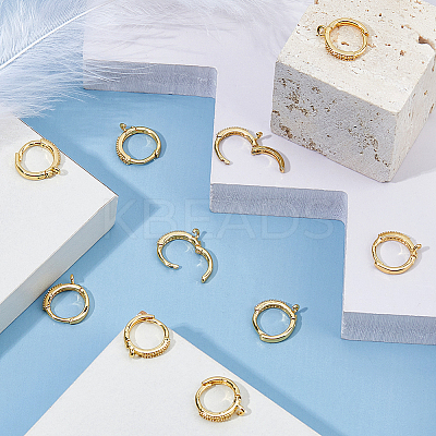 16Pcs Brass Hoop Earring Findings FIND-DC0006-91G-1