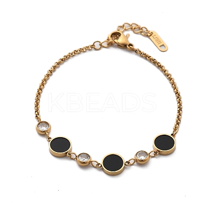 Ion Plating(IP) 304 Stainless Steel Link Bracelets BJEW-P345-10G-03-1