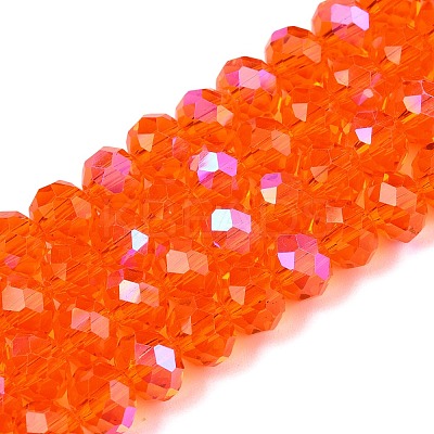 Electroplate Glass Beads Strands EGLA-A044-T8mm-L25-1