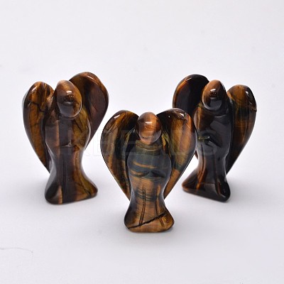 Angel Nautral Tiger Eye Home Display Decorations DJEW-L009A-09-1