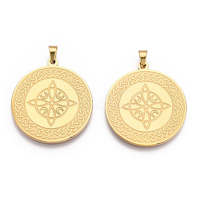 304 Stainless Steel Pendants STAS-P321-03G-1