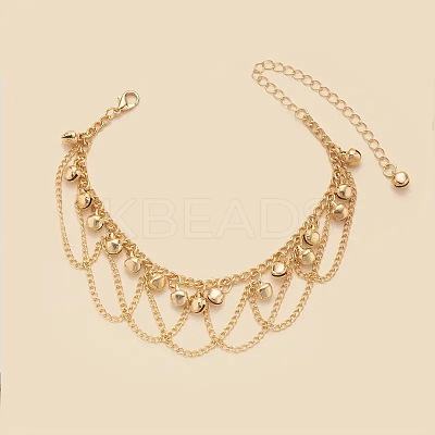 Bohemian Bell Alloy Tassel Anklets for Women FS-WG4DBF7-01-1