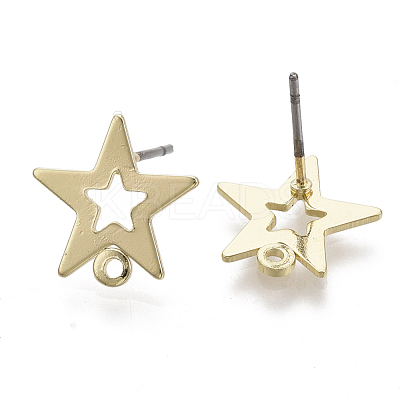 Iron Stud Earring Findings IFIN-N005-17-1