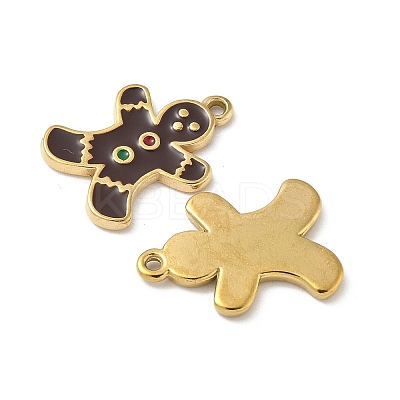 304 Stainless Steel Enamel Pendants STAS-L300-012G-42-1