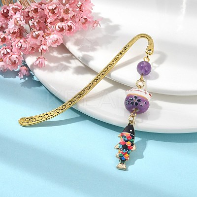 Japanese Style Maneki-neko Bookmark AJEW-JK00260-03-1