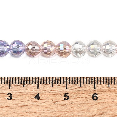 Electroplate Glass Beads Strands EGLA-D300-06-6mm-01-1