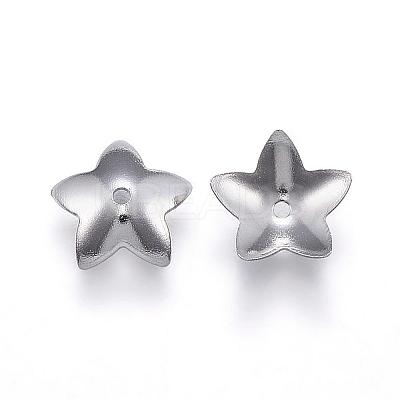 Tarnish Resistant 304 Stainless Steel Flower Bead Caps STAS-G124-28P-1