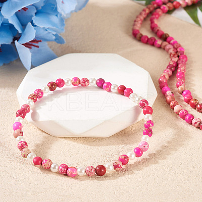 DIY Natural Regalite/Imperial Jasper/Sea Sediment Jasper Beads Bracelets  Making KIts DIY-TA0002-69F-1