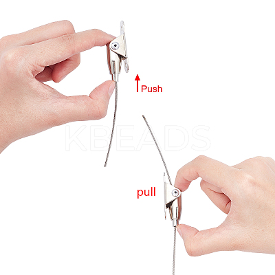 Stainless Steel Adjustable Wall Hooks AJEW-WH0018-88P-1