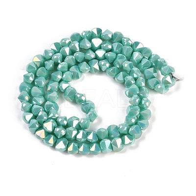 Electroplate Glass Beads Strands EGLA-B009-05A-08-1