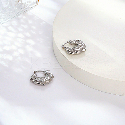 304 Stainless Steel Hoop Earring for Women QJ8091-02-1