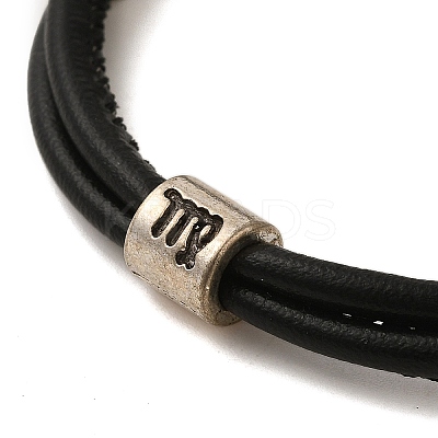 PU Leather Round Cord Multi-strand Bracelets SJEW-K002-07I-1