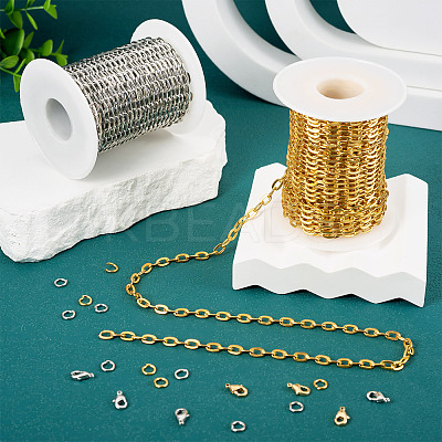 DIY Iron Cable Chains Necklaces/Bracelets Making Kits DIY-TA0011-77-1