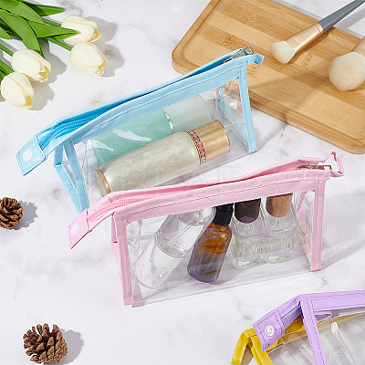 4Pcs 4 Colors Plastic Makeup Storage Bag ABAG-AN0001-02-1