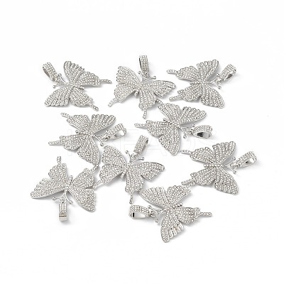Alloy Rhinestone European Dangle Charms PALLOY-M206-08P-1